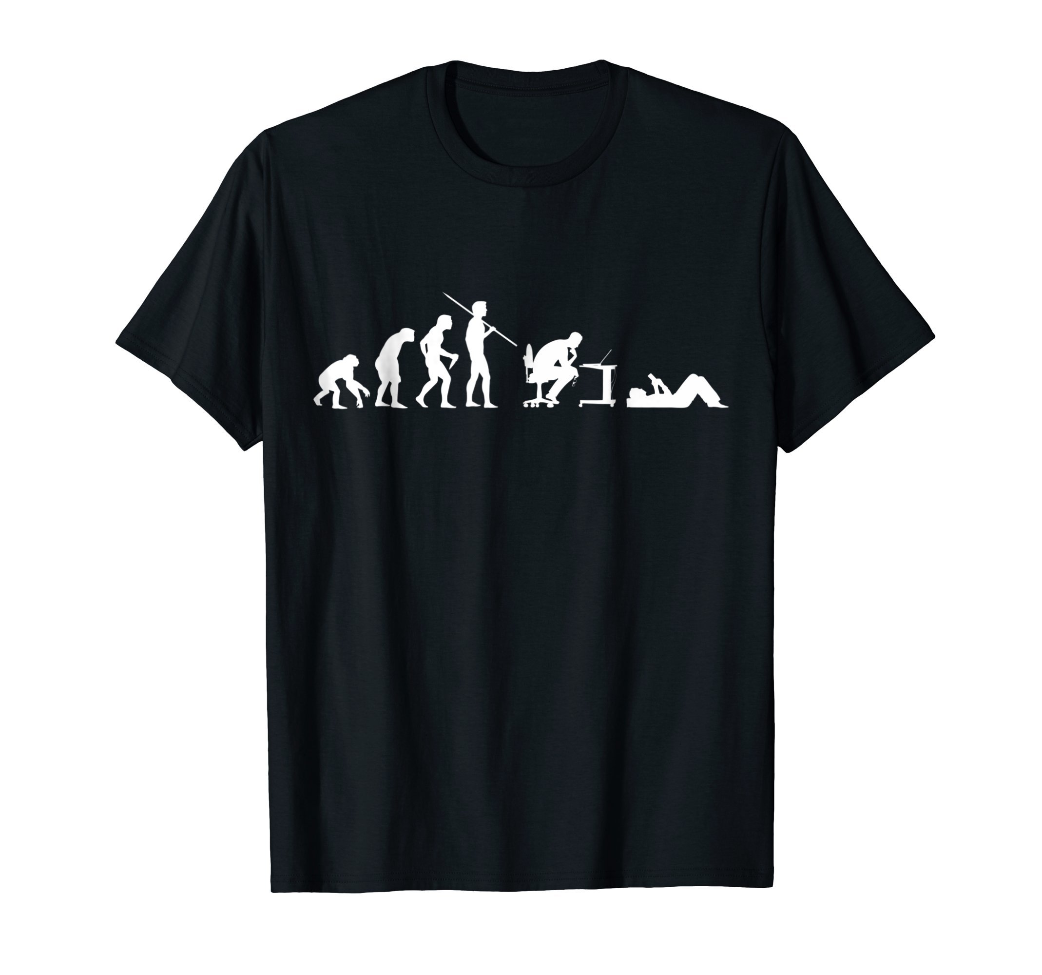 Geek Humor & PhilosophyEvolution of Man Funny Geek Humor T-Shirt Mens Womens Kids T-Shirt