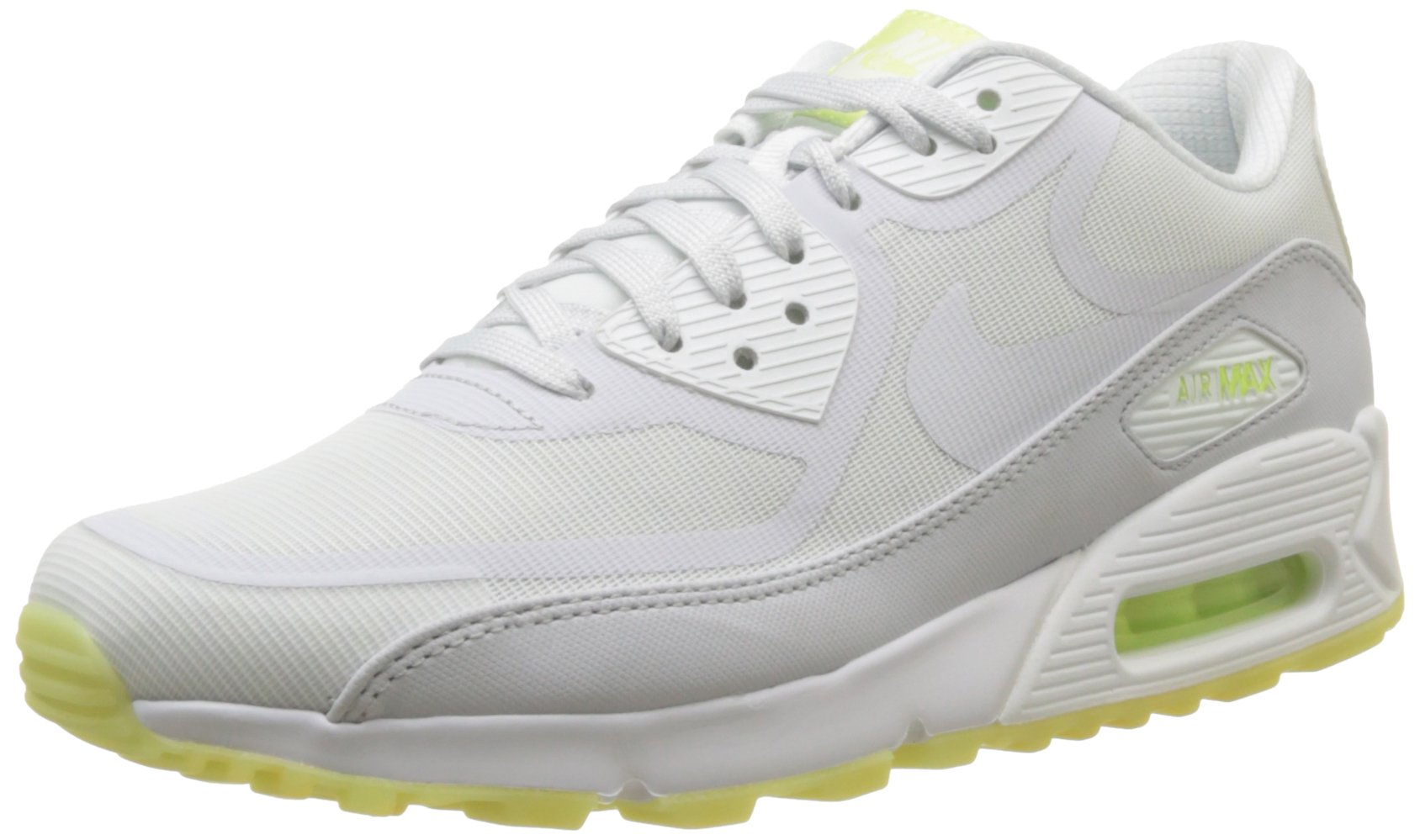 NIKE Mens Air Max 90 CMFT PRM Tape White/Lab Green-Geyser Grey 616317-103