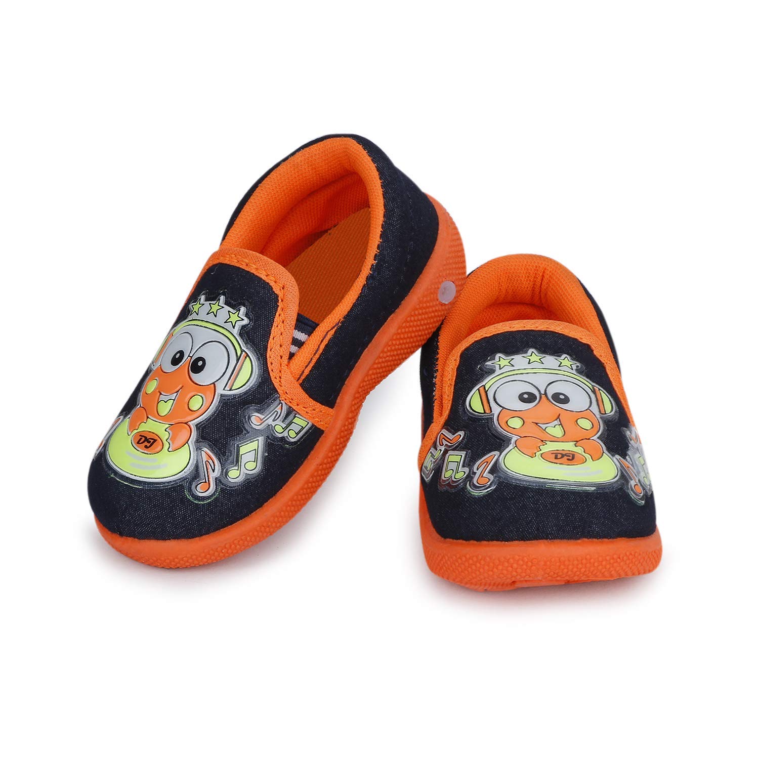 SMARTOTS Kids Unisex Casual First Walking Lightweight Musical CHU CHU Sound Baby Booties for Infants Age 3-6 Months Orange 2