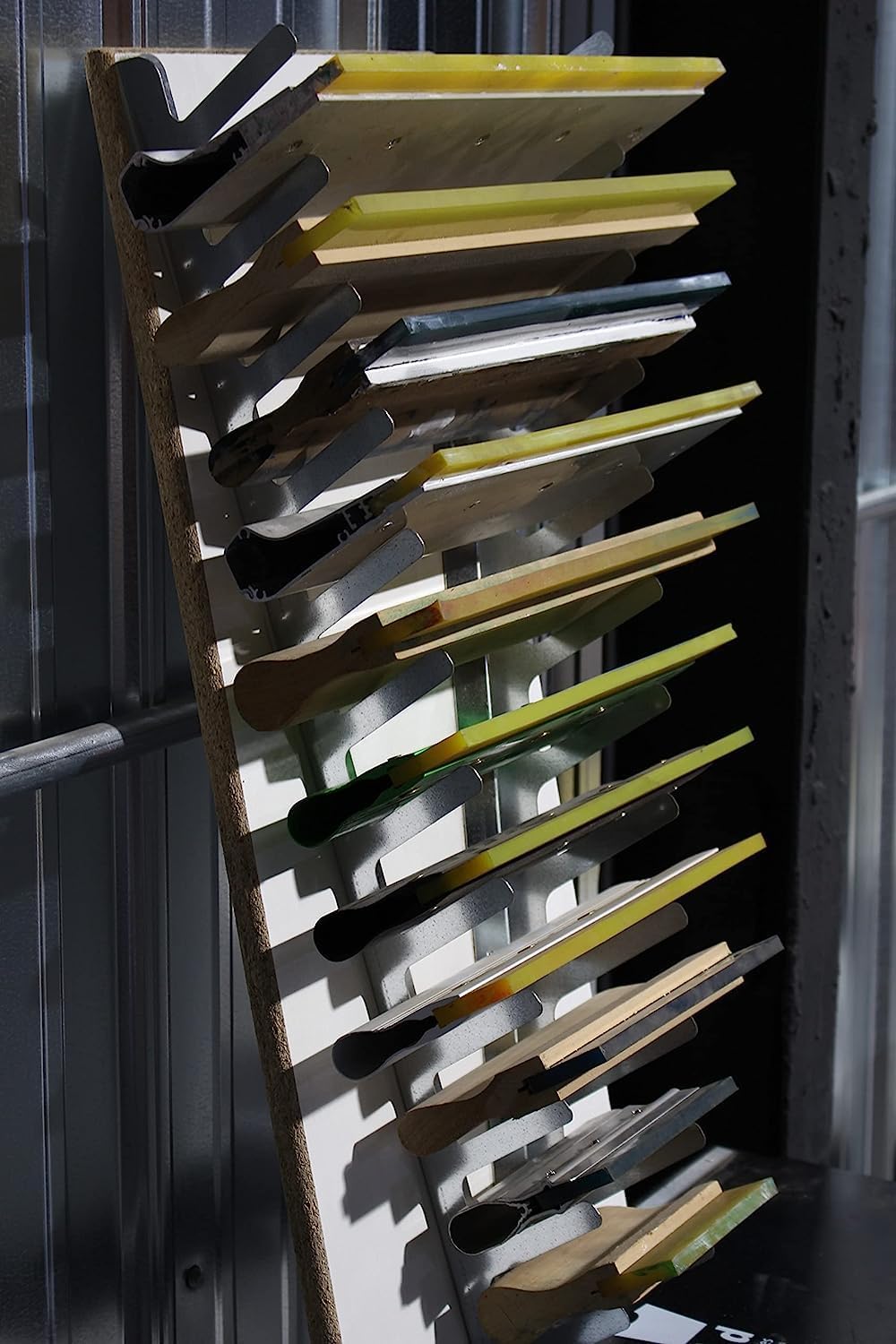 Nevertheless Squeegee Rack for Screen Printing - 12 Place Mountable Squeegee Holder - Screen Print Tool Holder - Made in the USA!