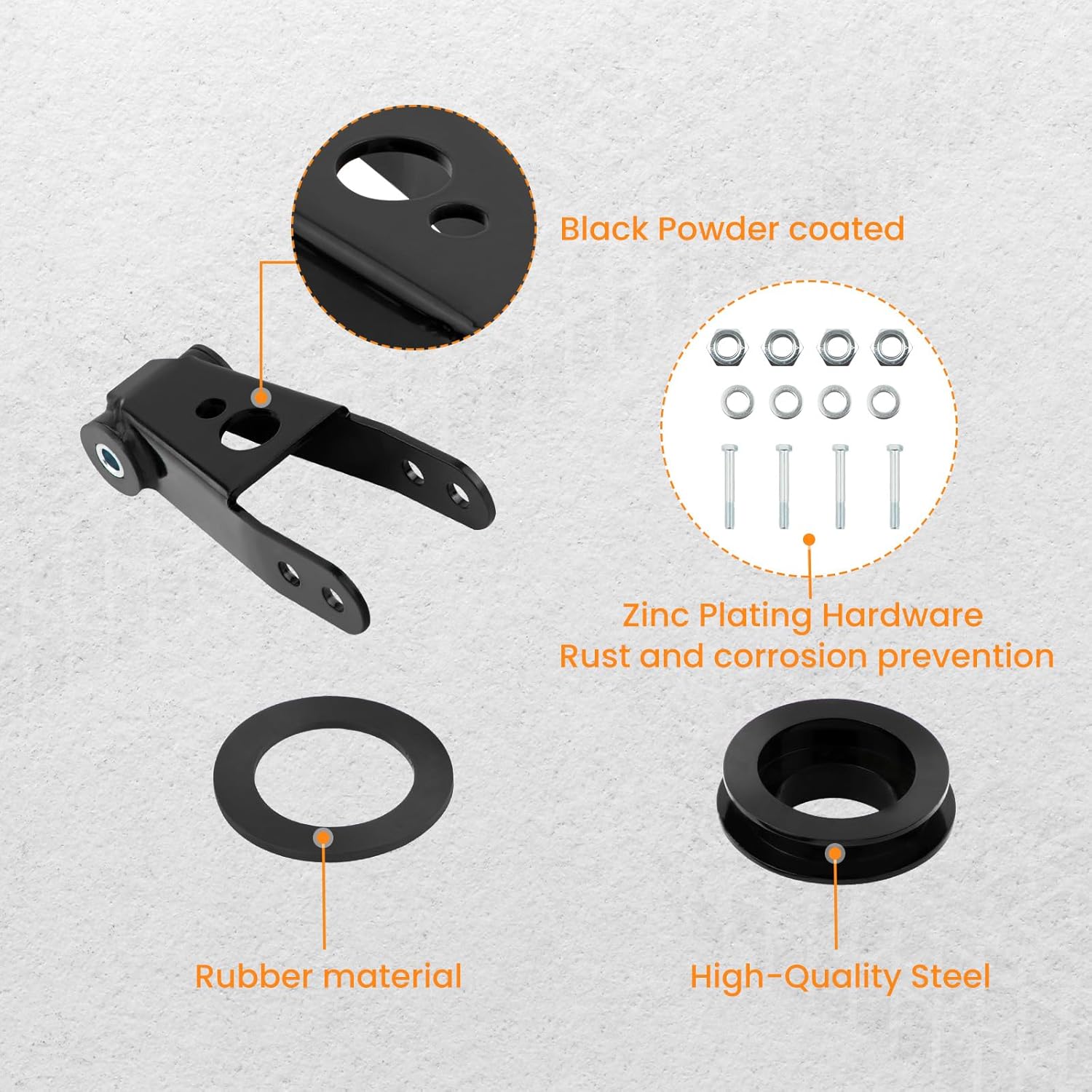 maXpeedingrods 3" Front 2" Rear Suspension Lift Kit Shackle for Ford Ranger 2WD 1998-2011