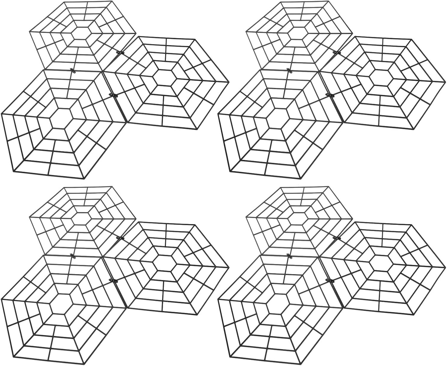 Angoily 15pcs Hexagonal Pond Fish Netting Cover Plastic Web Pond Protector Guard Against Birds and Predators