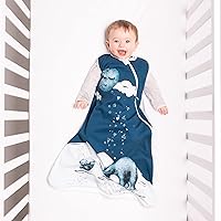 Vista 2 de JumpOff Jo - Saco de dormir para bebé de diseño prémium - Manta 100% algodón, fácil cambio de pañales, saco sin mangas para envolver - Mama Bear