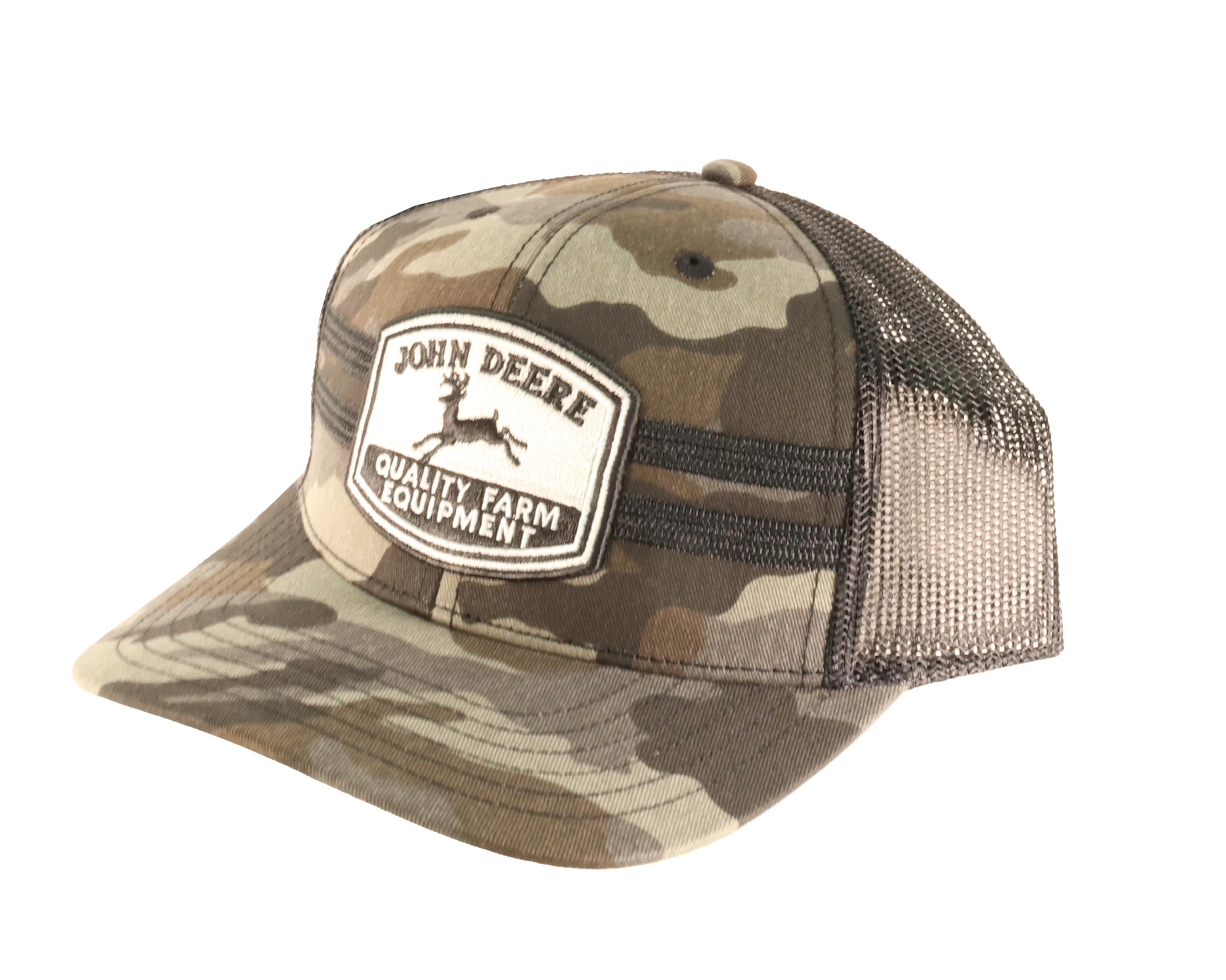 John Deere VintageTrademark Patch Chain Stitch Trucker Hat, One Size Camo, Camo, One Size