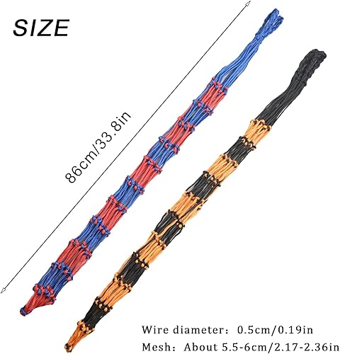 Miniatura 2 de LAKE OF FIRE Bolsa de red de almacenamiento de baloncesto de 2 piezas, bolsa de malla para pelotas de fútbol y fútbol, puede llevar doble bolas,