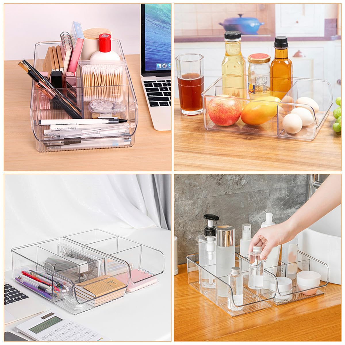Cabilock 3 PCS Organisateur de Maquillage en Acrylique Rangement de Maquillage en Acrylique Organisateur de Maquillage pour Lèvres Organisateur Cosmétique Bijoux Rangement Cosmétique