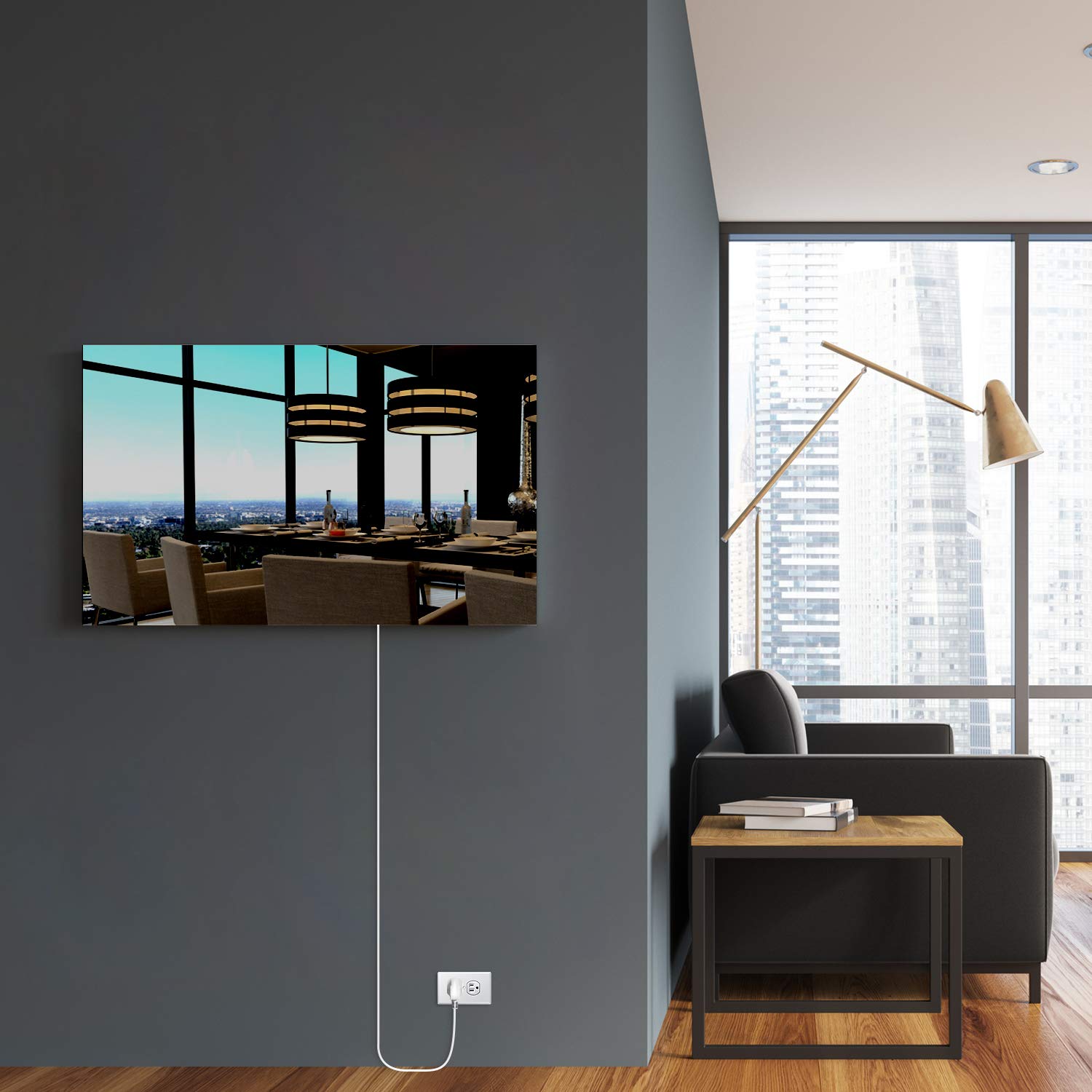 Amazon.com: WarmlyYours Ember Mirror Infrared Radiant Electric Space Heater  Panel, Dual Connection, 600W, 35x24 : Home u0026 Kitchen