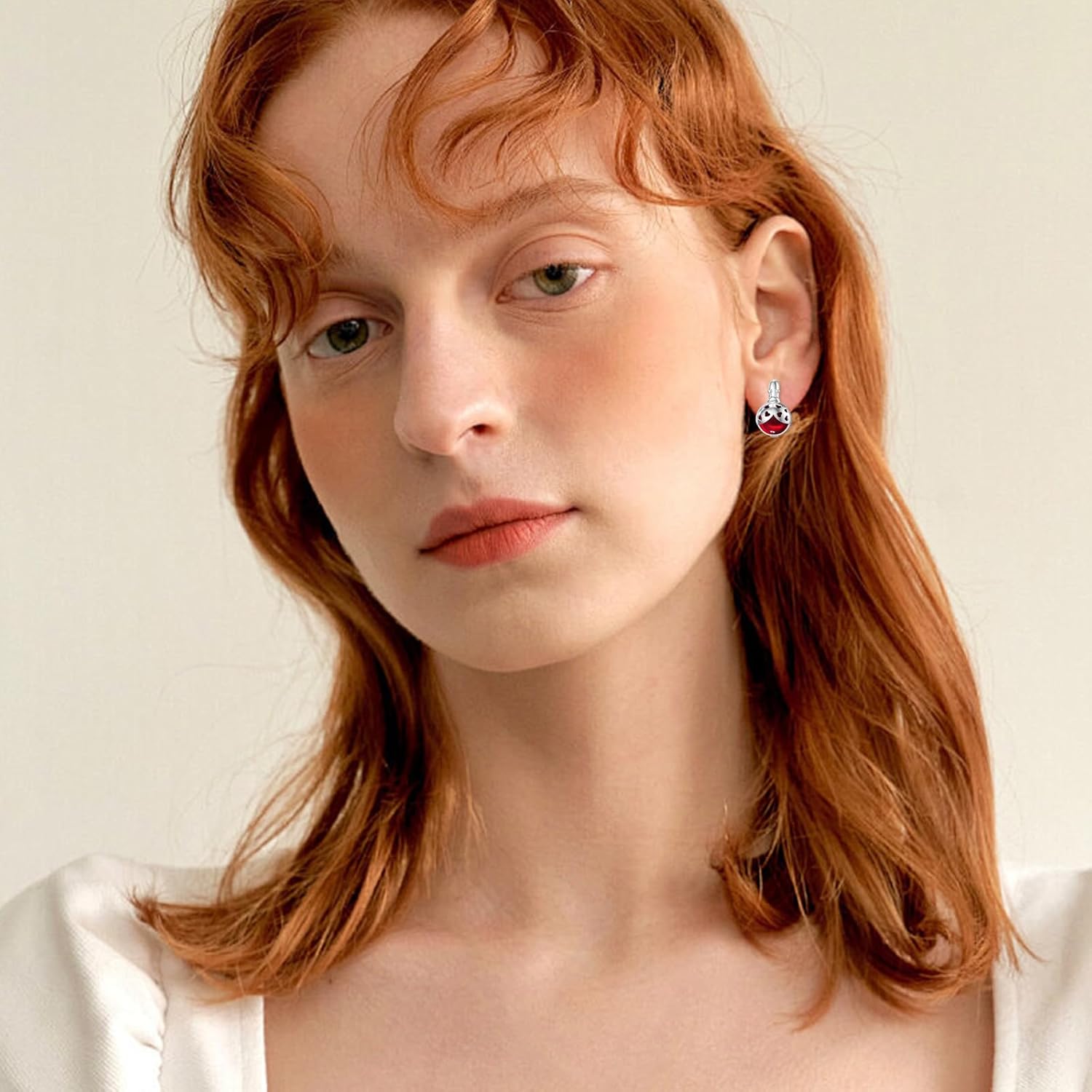 Ladybug Earrings for Women 925 Sterling Silver Leverback Red Agate Ladybug Earrings Jewelry Gifts - Image 4