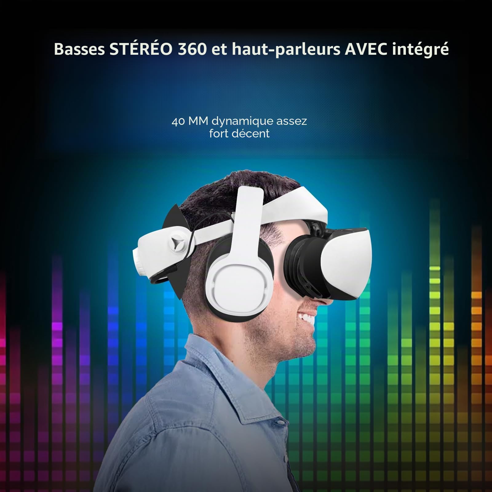 Globular Cluster PH2 Casque stéréo VR pour PS VR 2 – Design à Clipser Facile à Installer et à enlever – Aspect Bien rangé avec routeur de câble – Plus Confortable Que Les écouteurs Intra-Auriculaires