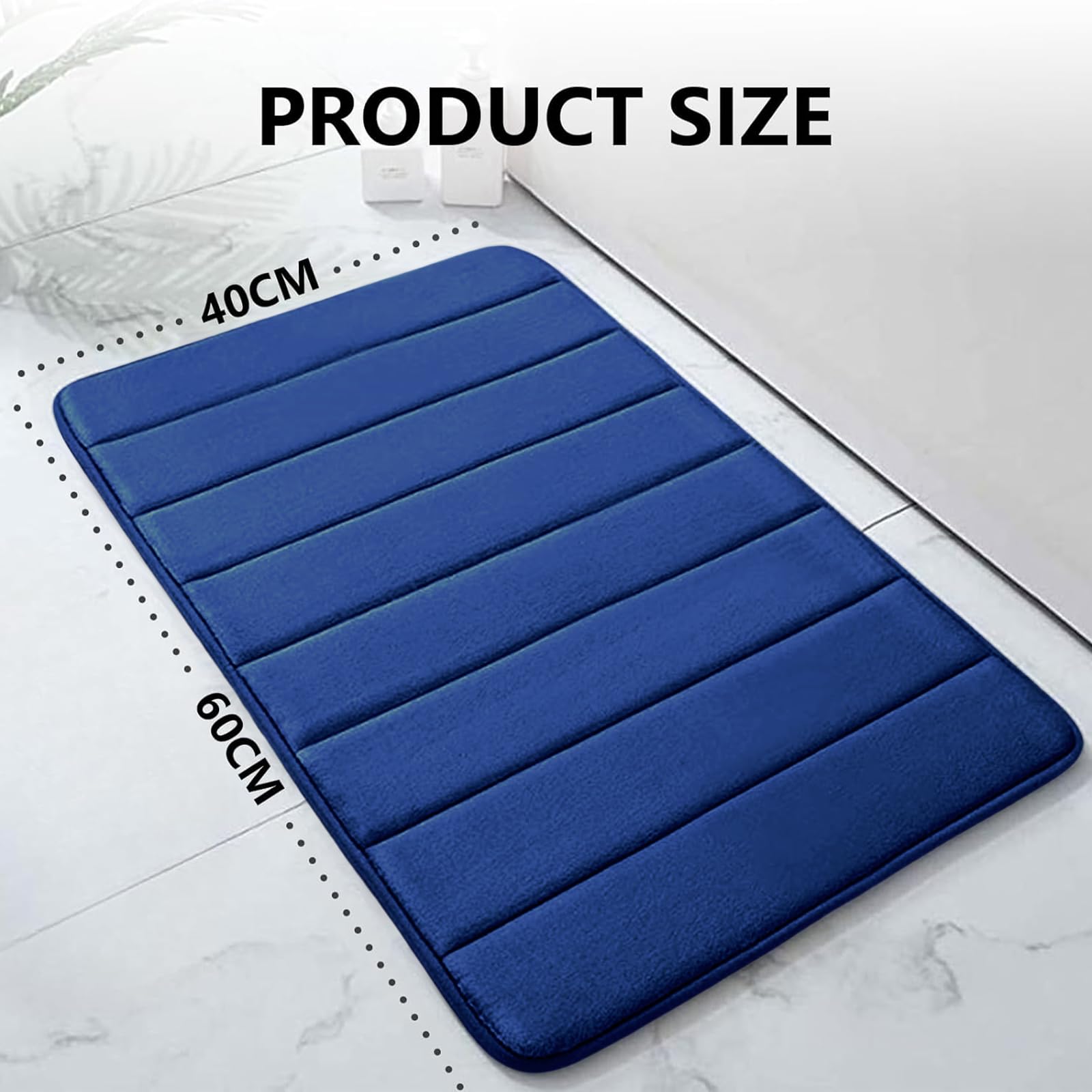 AMFUN Memory Foam Bath Mat,40 x 60 cm Bath Mats,Soft & Comfortable Bath Rug Foot Mat,Super Water Absorption,Non-Slip - Image 2