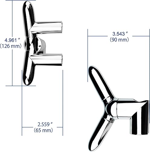 Miniatura 4 de PIH Soporte de ducha de montaje en pared, multifunción para apoyar tu ducha de mano, toalla, bola de baño, collar o corbata para el cabello, cromado