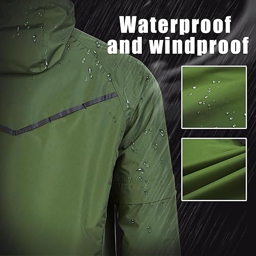 Miniatura 2 de K.E.J. Chaqueta de lluvia de golf, impermeable, trajes de lluvia para hombres, ropa de lluvia de golf, chaqueta ligera y pantalones para todos los