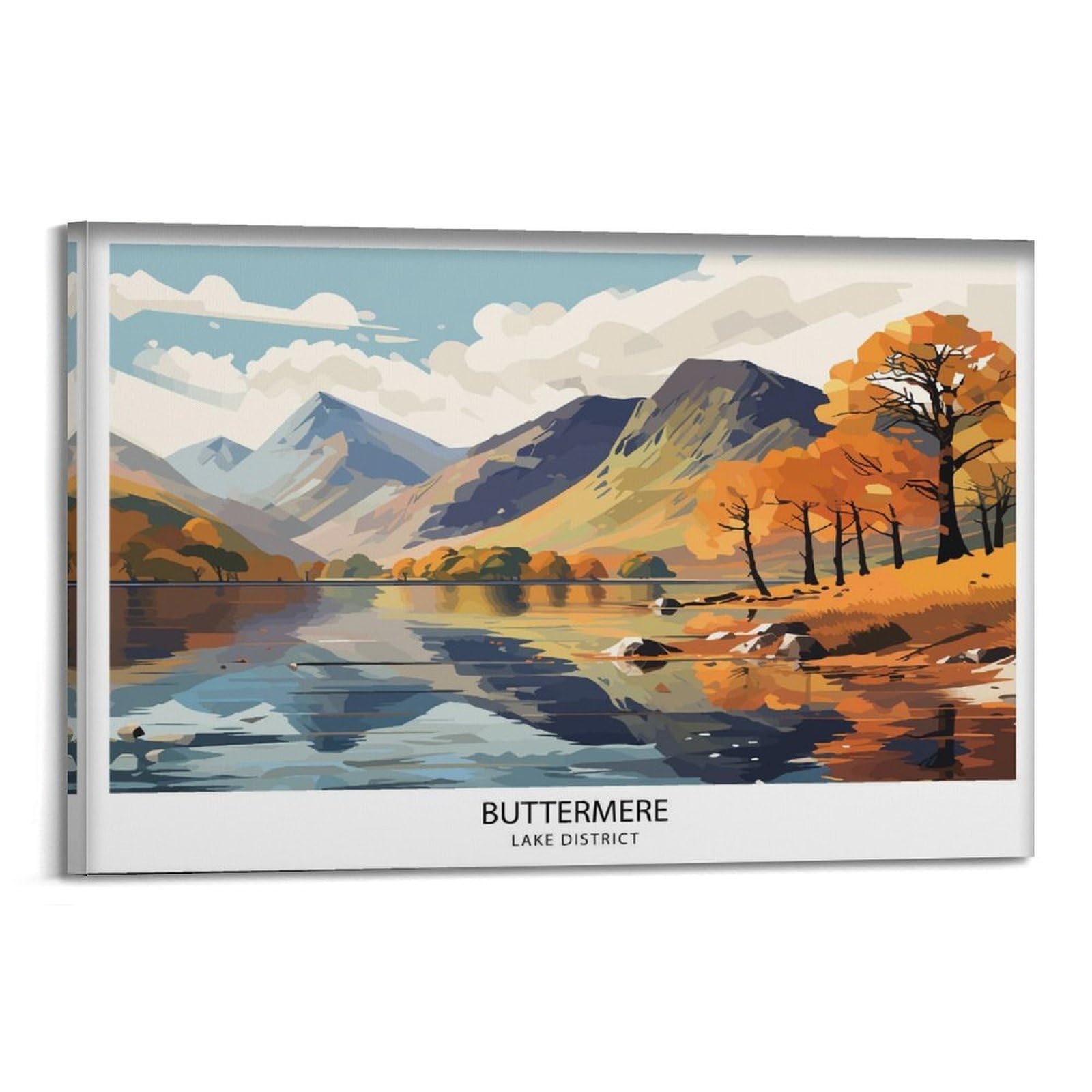 xiaoxiaoshen Buttermere Lake District Travel Gift_4 Canvas Poster Wall Art Prints Room Aesthetic Murals Bedroom And Living Decorations 24x36inch(60x90cm)