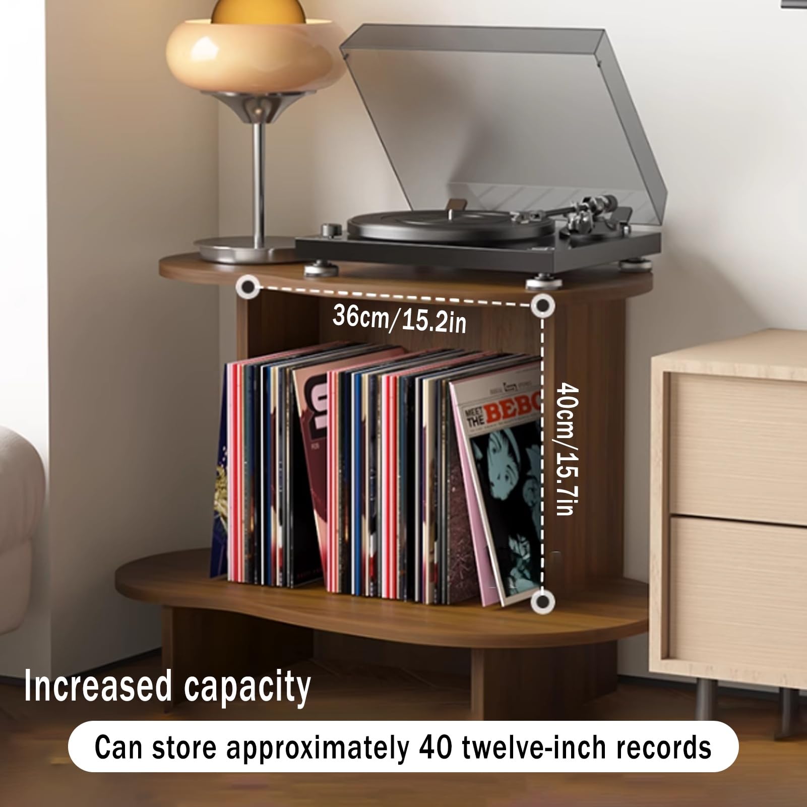 Nowoczesny czarny stojak na płyty winylowe, stojak na płyty CD, stół konsolowy do salonu, półka Ele o, wsparcie drewna dla miłośników muzyki