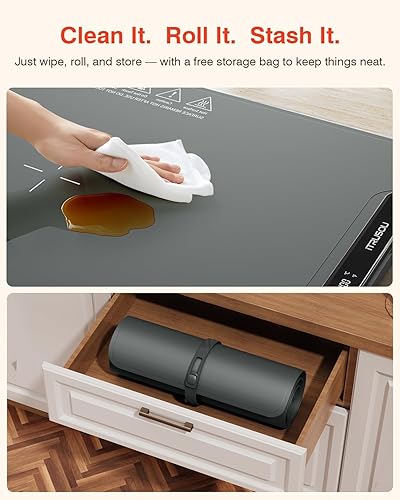 Miniatura 9 de Tapete de calentamiento eléctrico para alimentos, con temporizador de 1 a 99 horas, 7 ajustes de temperatura, calefacción patentada de superficie