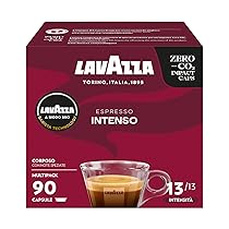 Lavazza A Modo Mio Espresso Intenso, 90 Capsule Caffè, per un Espresso con Note Aromatiche di Cacao e Spezie, Arabica e Robusta, Intensità 13, 13, Tostatura Media, Confezione da 36 e 54 Capsule
