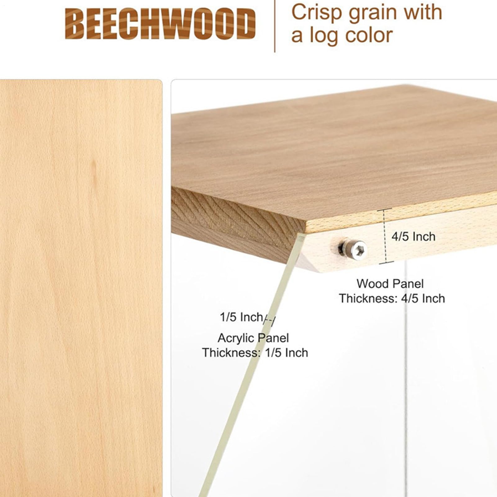 Uchwyt Na Albumy Przezroczysty Akrylowy Drewniany Element Dekoracyjny | Etui Na Biurko Do Albumów Płytowych Dla Miłośników Muzyki Kolekcjonerów Wszystkich Grup Wiekowych Do Salonu Sypialni
