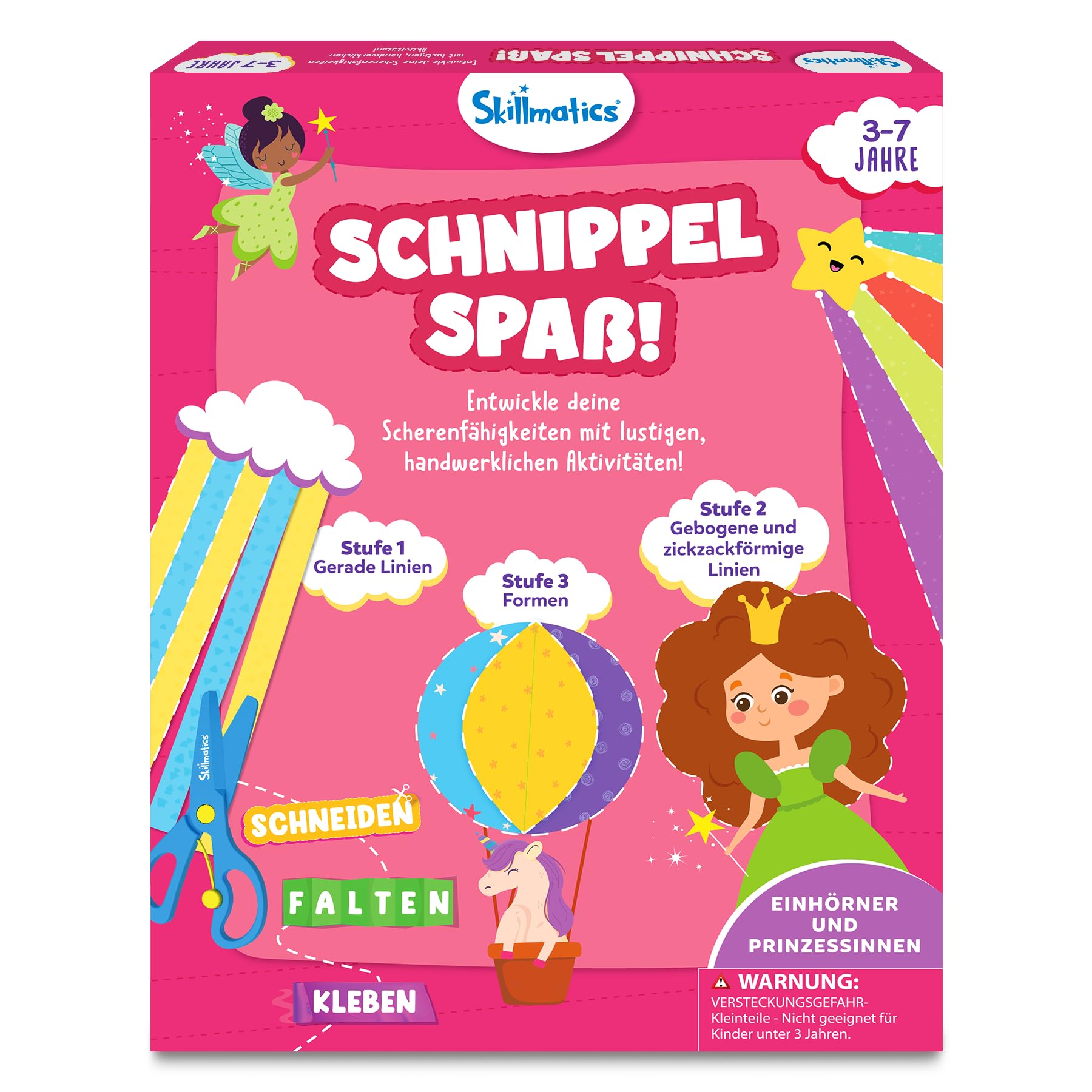 Skillmatics Kunst & Bastelaktivität- Schnippel Spaß - Bastelsets, Geschenke für Kleinkinder, Mädchen und Jungen im Alter von 3, 4, 5, 6, 7, Reisespielzeug
