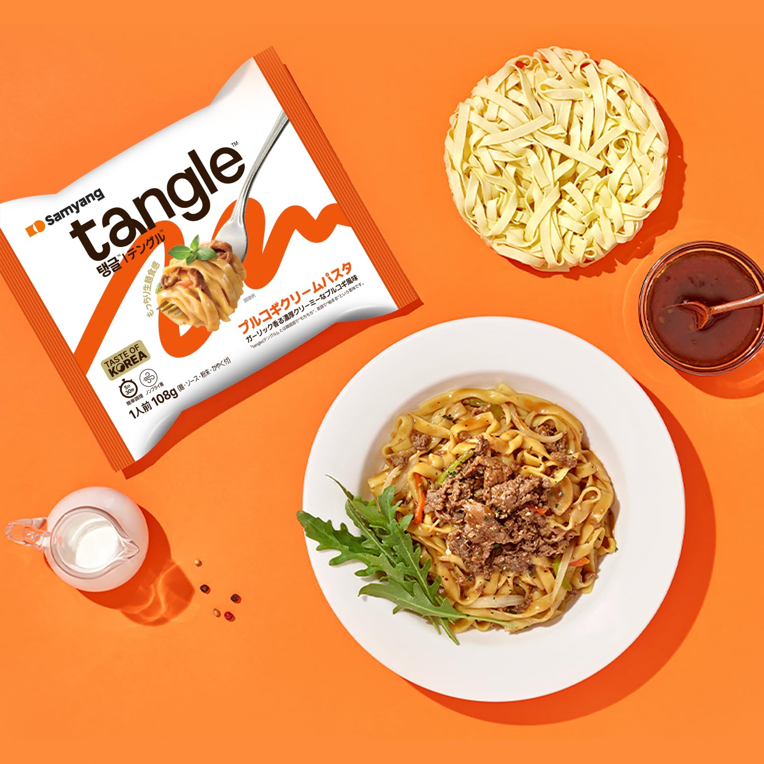 Amazon.co.jp: 【公式】Tangle(テングル)袋麺 10食 （プルコギクリーム