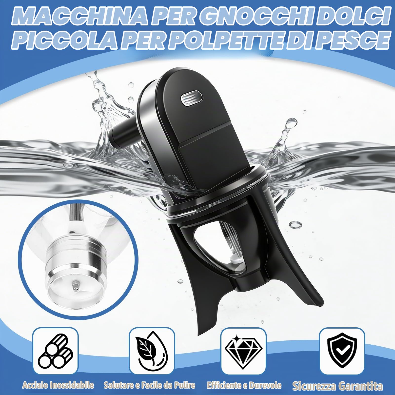 Macchina Automatica per Polpette, Dispositivo Automatico per la Creazione di Polpette, Macchina per Dolci Sferici, Formatrice Automatica per Polpette e Sfere di Pesce, Utensili da Cucina