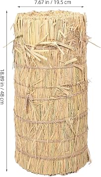 Zerodeko Decorative Straw Bale, Natural Hay Bales Dry Grass Bales Blocks Thanksgiving Fall Harvest Autumn Decorations for Garden Yard Lawn Farm Accessories