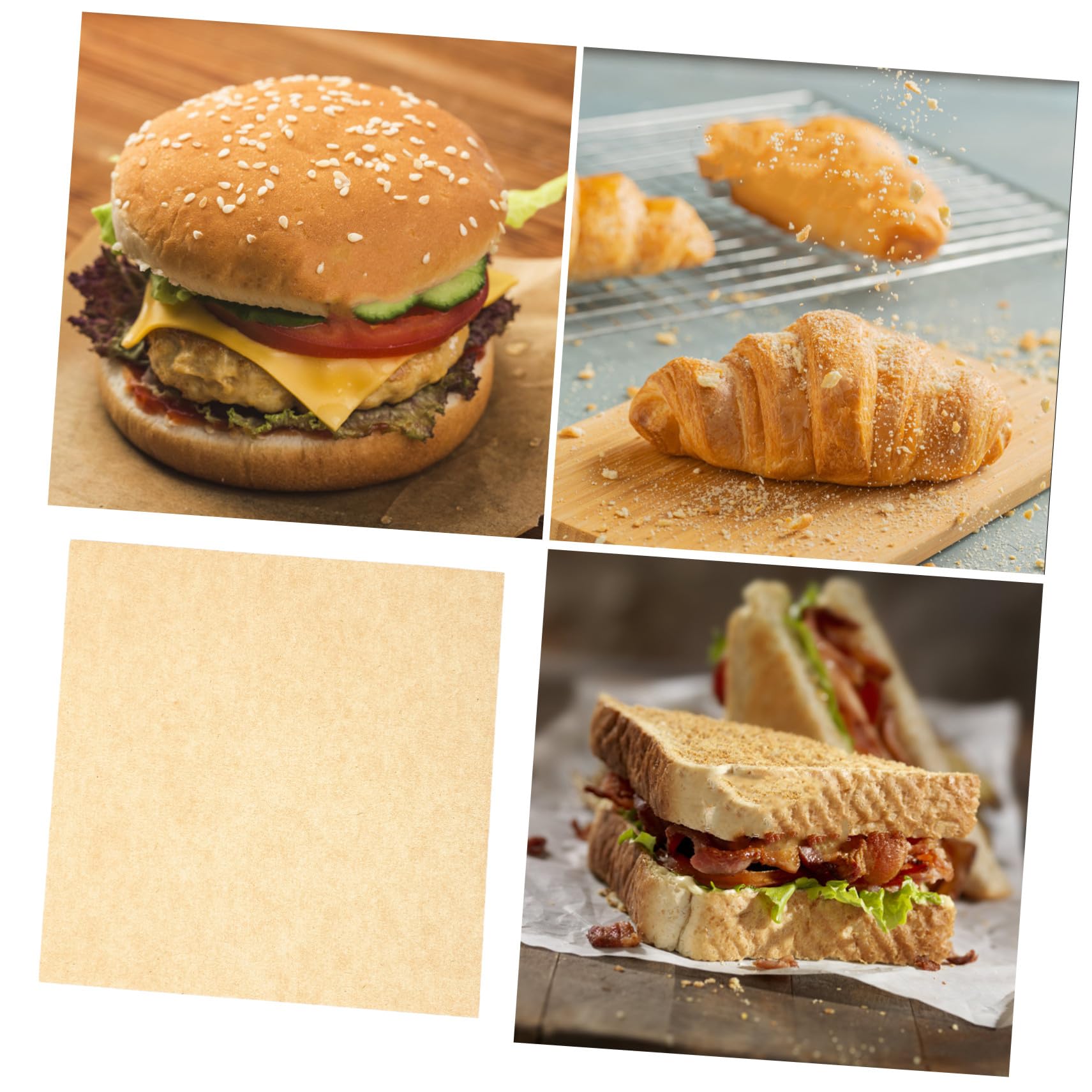 500 Feuilles Papier Absorbant Huile Cuisine Antiadhésif Papier Alimentaire pour Friture et Boulangerie Party Supplies Oil Mat