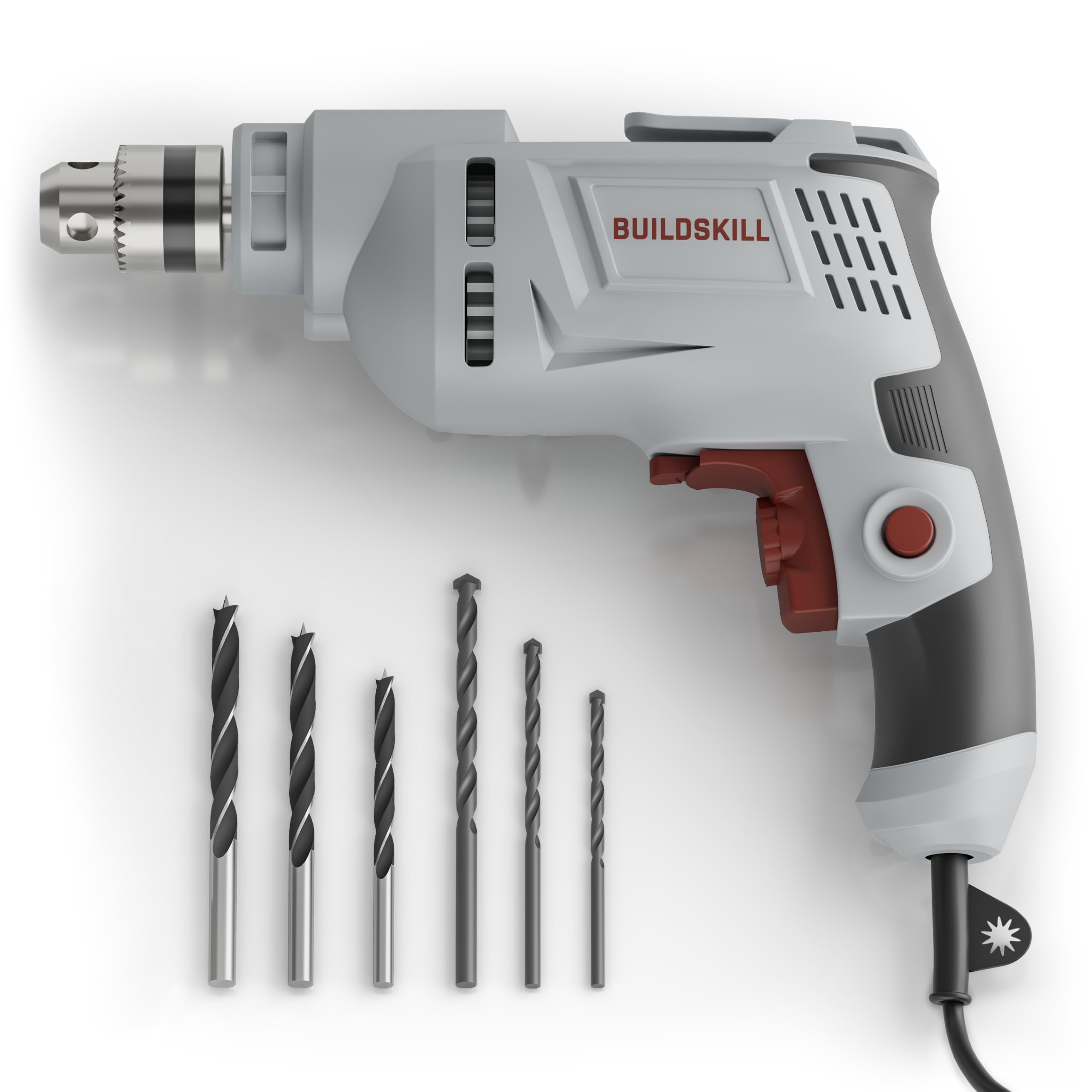 BUILDSKILL 400W Electric Drill Machine | 10MM Metal Chuck | 0-2800RPM Variable Speed | Forward-Reverse | Copper Motor | 7 Bits Set Electric Drill Machine for Wall Drilling | 1.8m Cable | Spirit Level-image-31