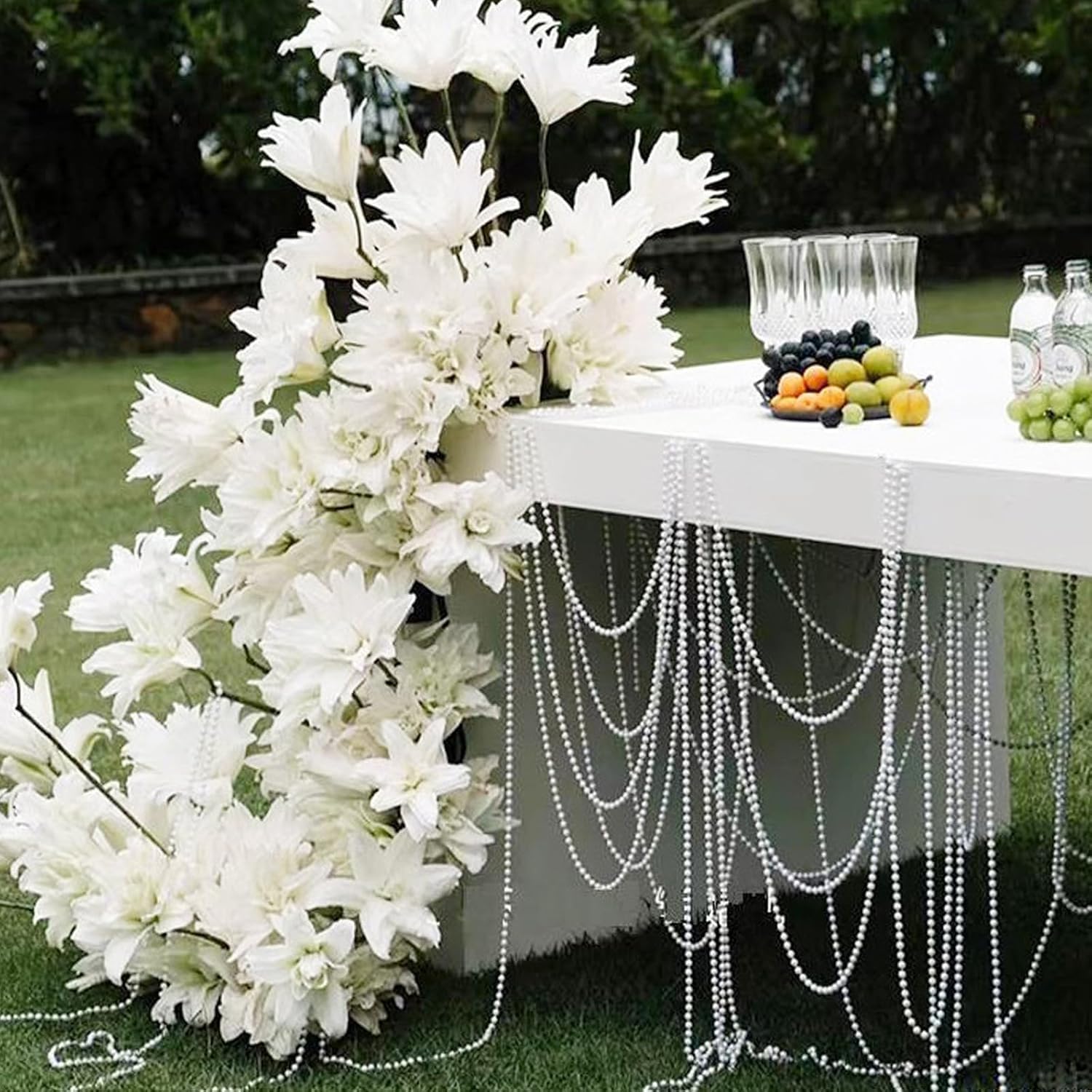 EliteKoopers 5mm Pearl Beads On String for Sewing, Cake Trim, Wedding Bridal Craft Trimming etc. - Image 3