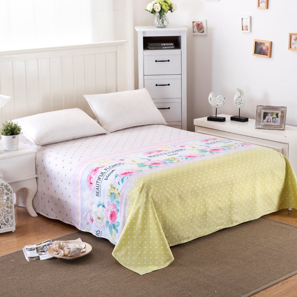 Draps en coton été style cartoon pour rafraîchir une chambre d'étudiant