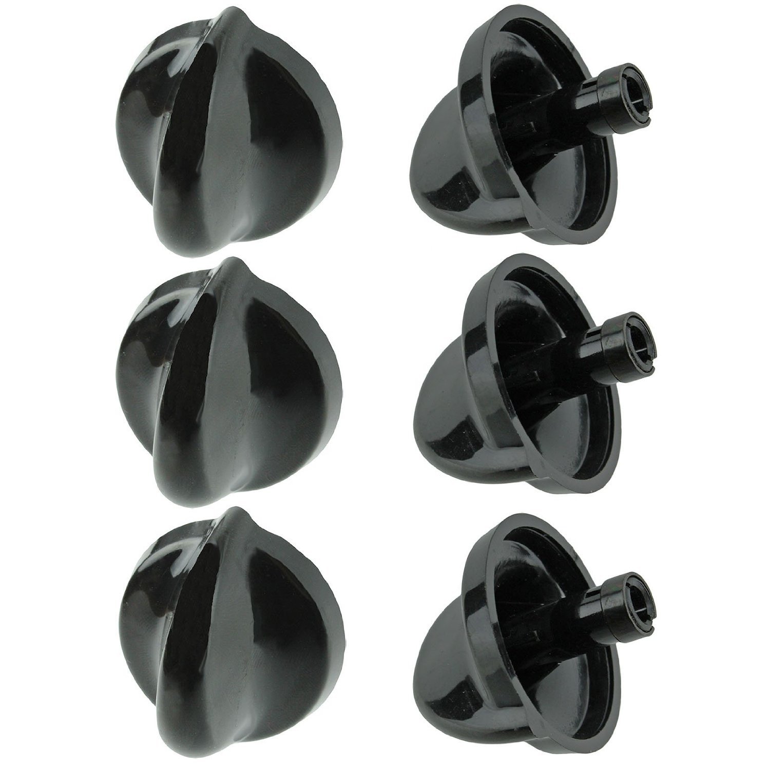 Belling Black Genuine Temperature Control Knob For Oven Cooker Hob (, Pack Of 6 Knobs)