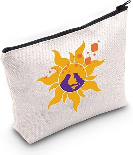 Miniatura 2 de ZJXHPO Bolsa de cosméticos de princesa para amantes de los cuentos de hadas, bolsa de maquillaje con cremallera, bolsa de Toielrty enredada, kit de