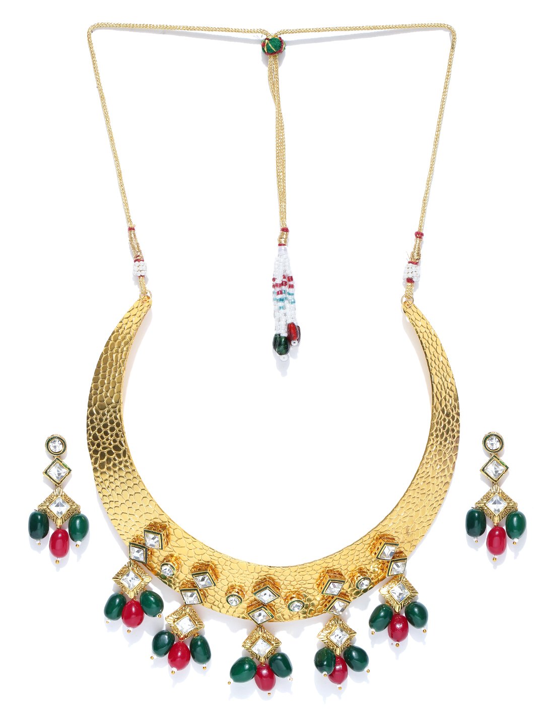 ZAVERI PEARLS Gold-Toned Hasli Kundan Necklace Set For Women-ZPFK6583 (B0795NCN5X) Amazon Price History, Amazon Price Tracker