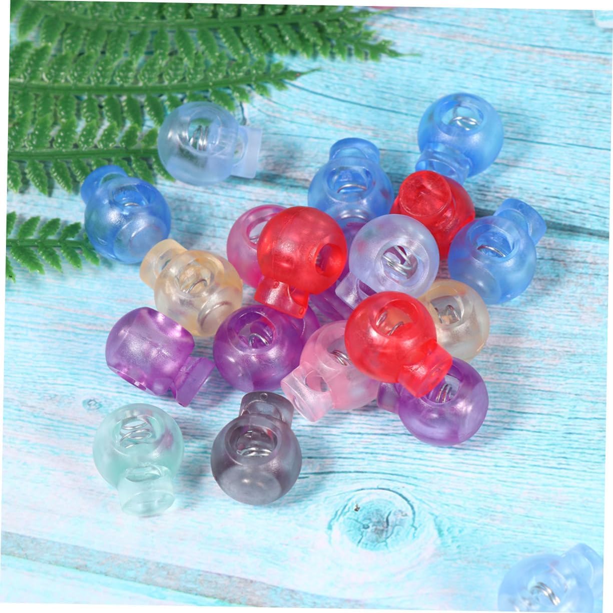 Holibanna 1set Adjustable Toggle Cord Lock Clamp Mixed Plastic Stoppers for Drawstrings Backpacks Sportswear