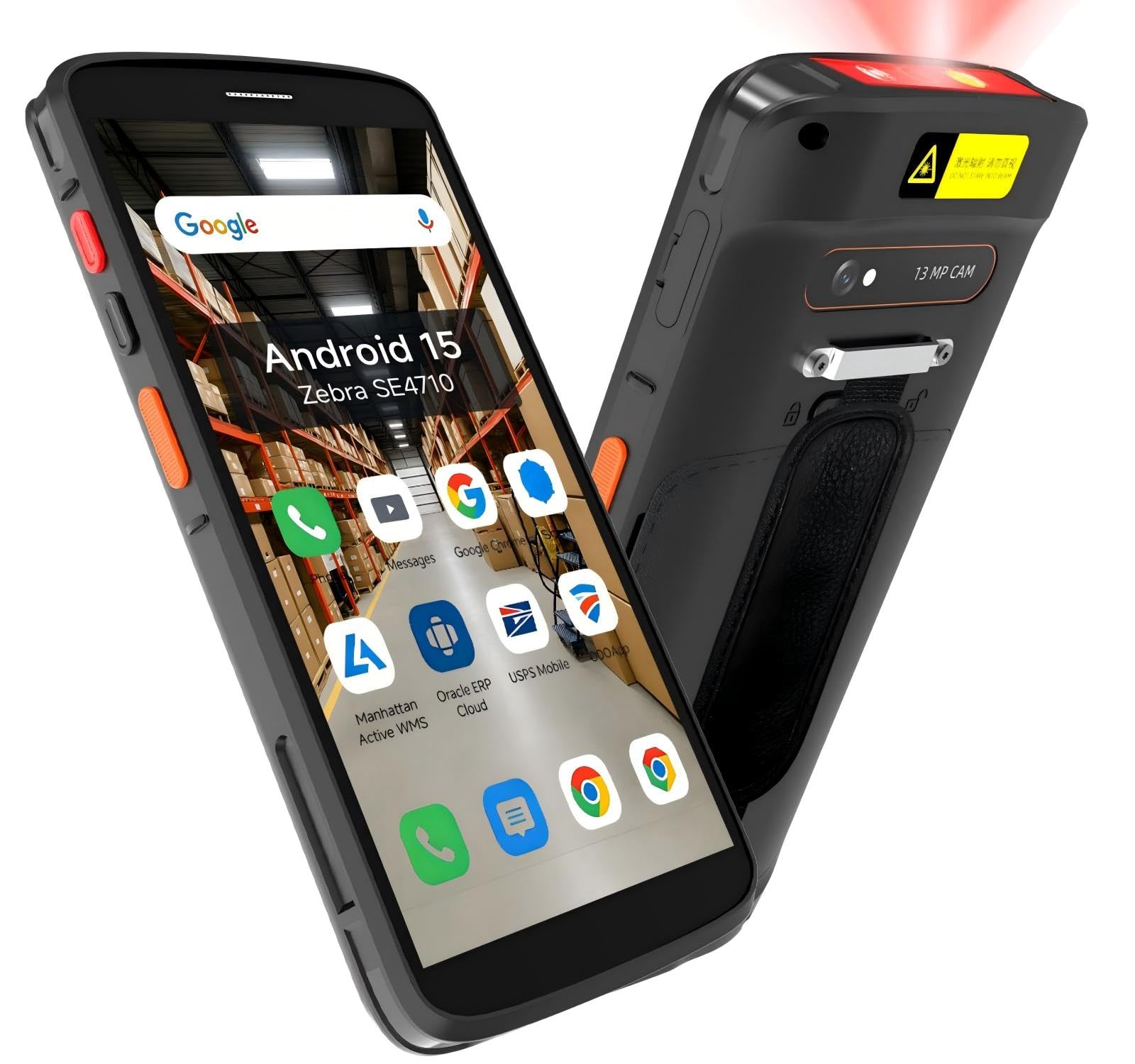 F2 Android 15 Barcode Scanner, 6 Zoll Handheld PDA MDE-Gerät mit Zebra SE4710 Scanmodul, 4GB+64GB, IP67, 4G LTE, WLAN, NFC, 5050mAh Akku, 1D/2D QR Handscanner für Lager, Inventur und Logistik