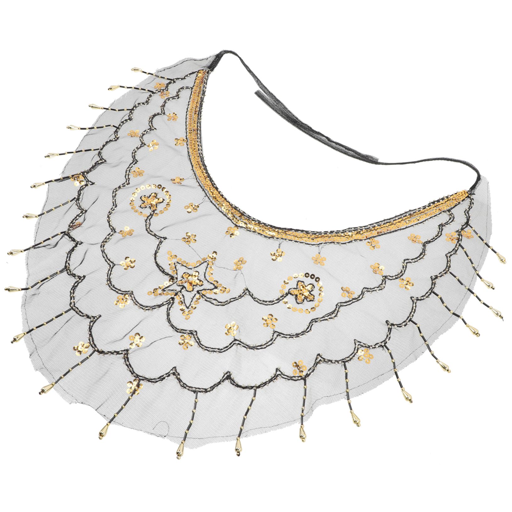 Yardenfun Veil Party Mask Costume for Masquerade Lace Veil Macrame Decor Costumes for Adults Belly Dancing Outfit Face Veil Party Favor Polyester Delicate Party Supplies