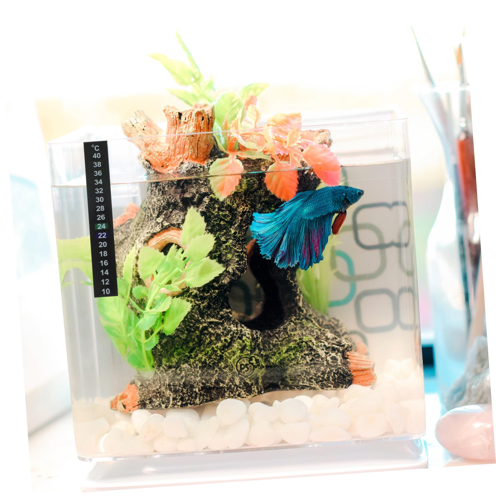 Housoutil 150 Pièces coller sur bande de cristal liquide thermomètre digital aquarium thermomètre intérieur barrette spéciale liquide Crystal autocollant suite