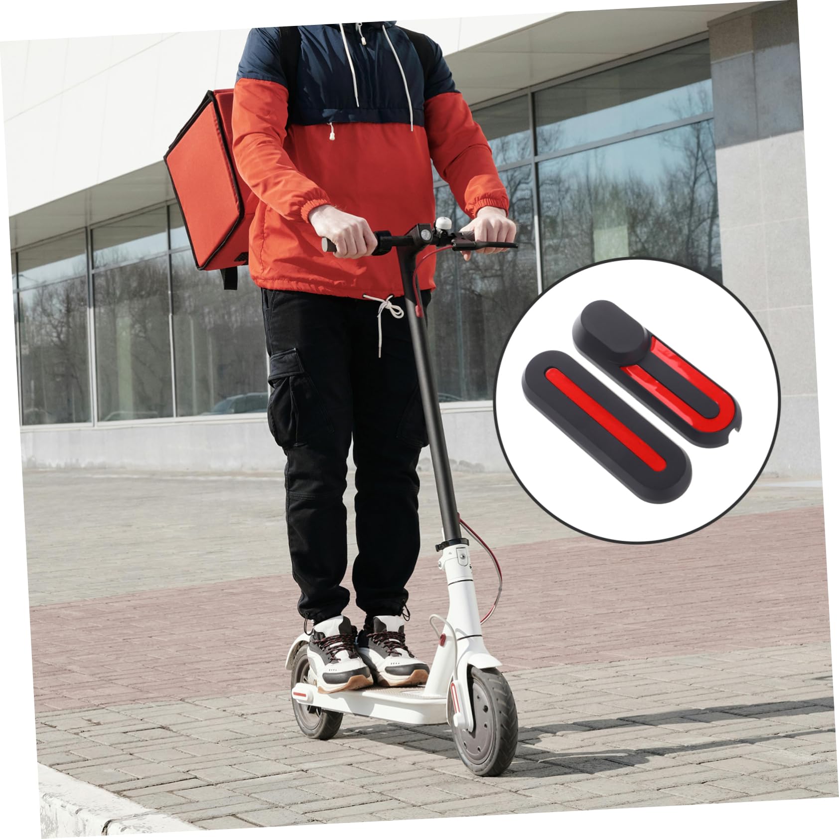 KICHOUSE 2piezas Scooter Eléctrico Cubierta De Rueda Delantera Lateral Protectora Accesorio Ligero y Fácil De Instalar para Patinete Eléctrico