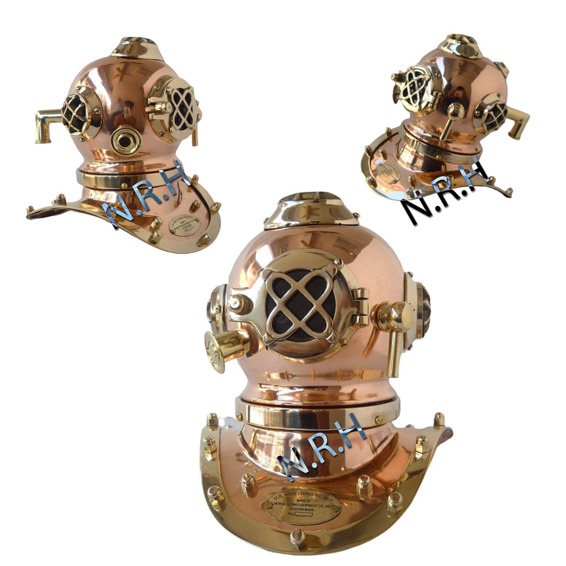 Nautical Replica Hub Casque de plongée en cuivre et laiton antique US Navy Mark V Deep Sea Marine Divers