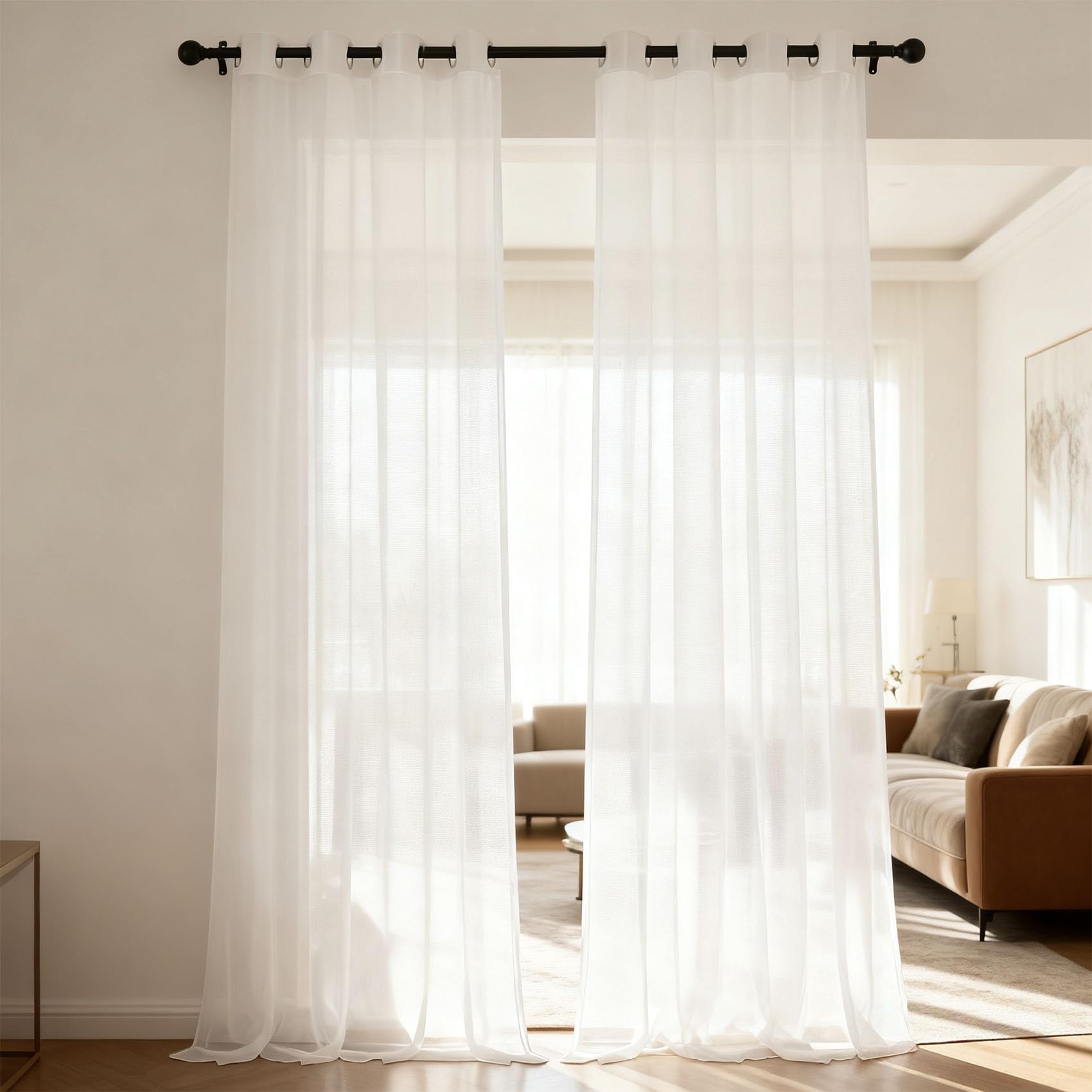 Rideau voilages pour salon et terrasse habillage de fenêtre lumineux vintage