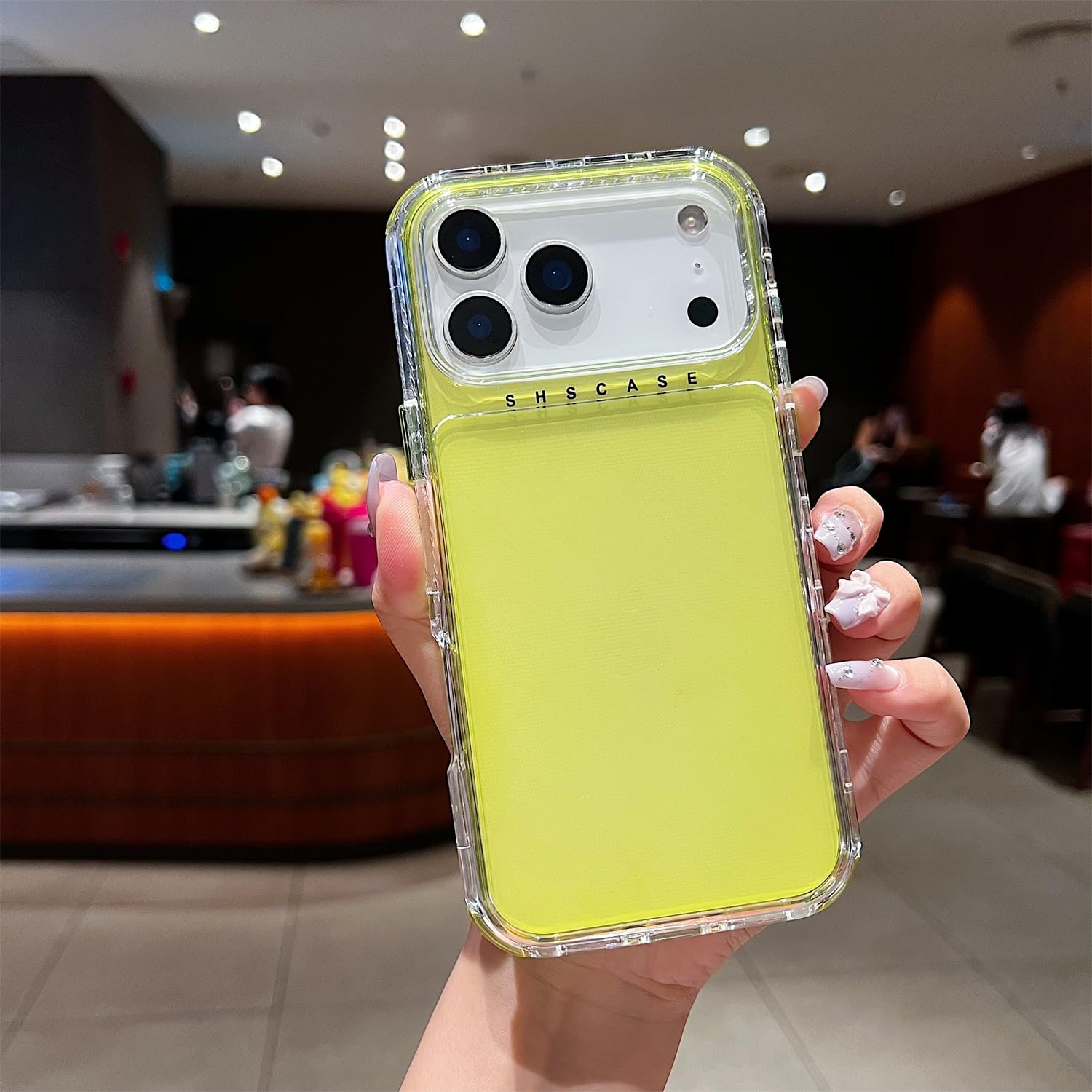 Coque iPhone 17 jaune en silicone rigide transparent et antichoc - 6