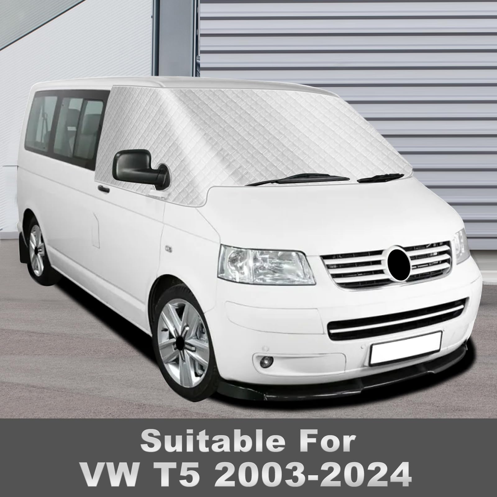 Tenda parasole per parabrezza per VW T5 2003-2015, parasole esterno riflettente a 5 strati, copertura protettiva anti-UV/antigelo/antighiaccio/antipolvere per VW T5 2003-2015