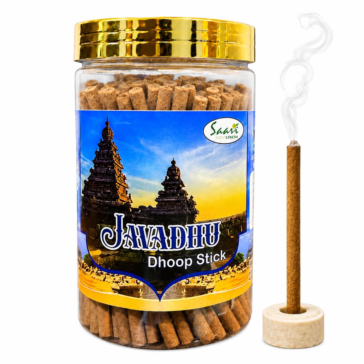 Daily Pooja Dhoop | Dhoop Sticks | Holder Inside | No Charcoal & Bamboo |Javadhu 100 Nos-picture-32