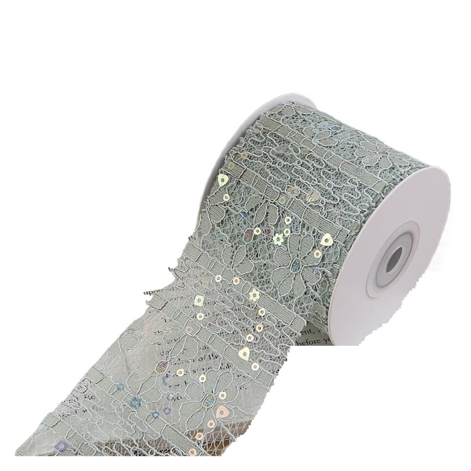 Lamówki cekinowe do szycia Wstążka z cekinami i brokatem, wielokolorowa 50Y(Color 5,70MM 10 Yards)