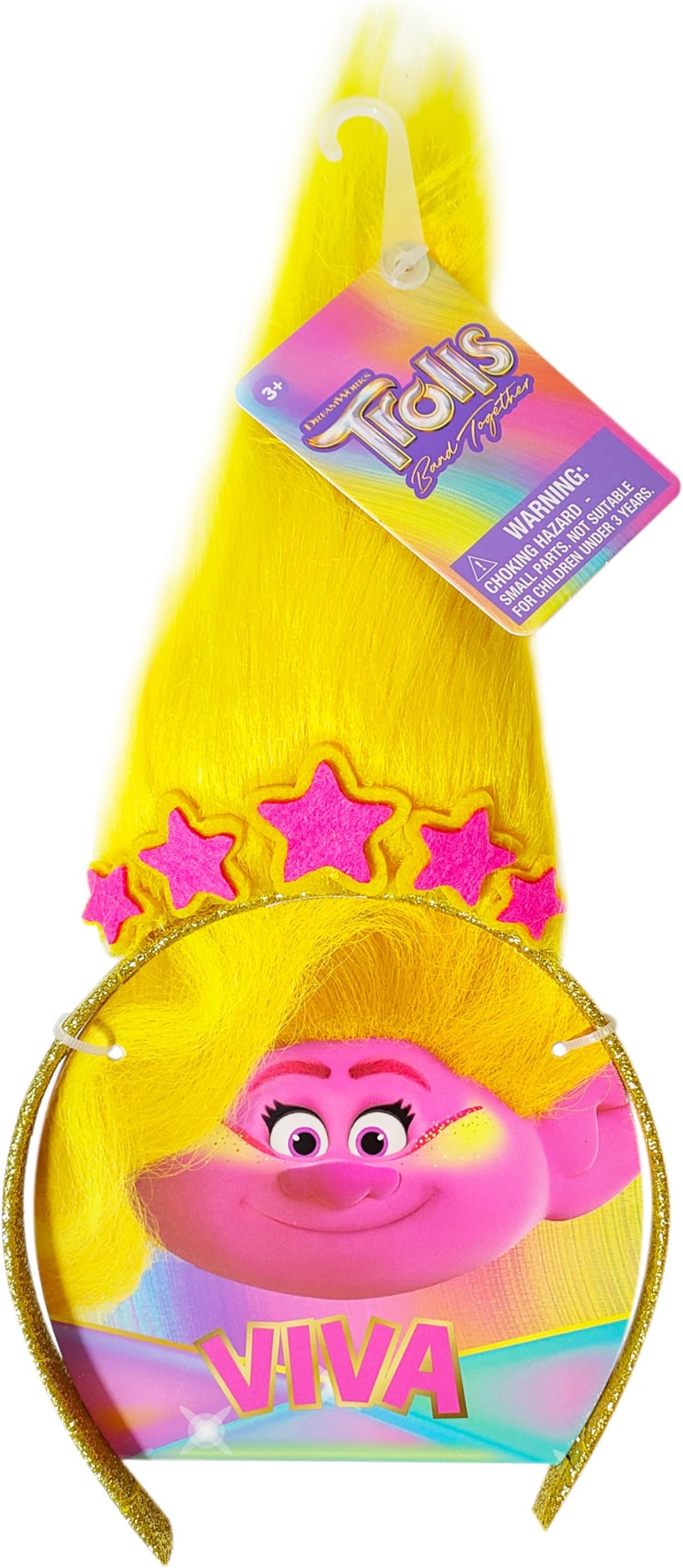 Kids' Trolls World Tour Headband with Wig for Girls - Costume Accessories - Ages 3+