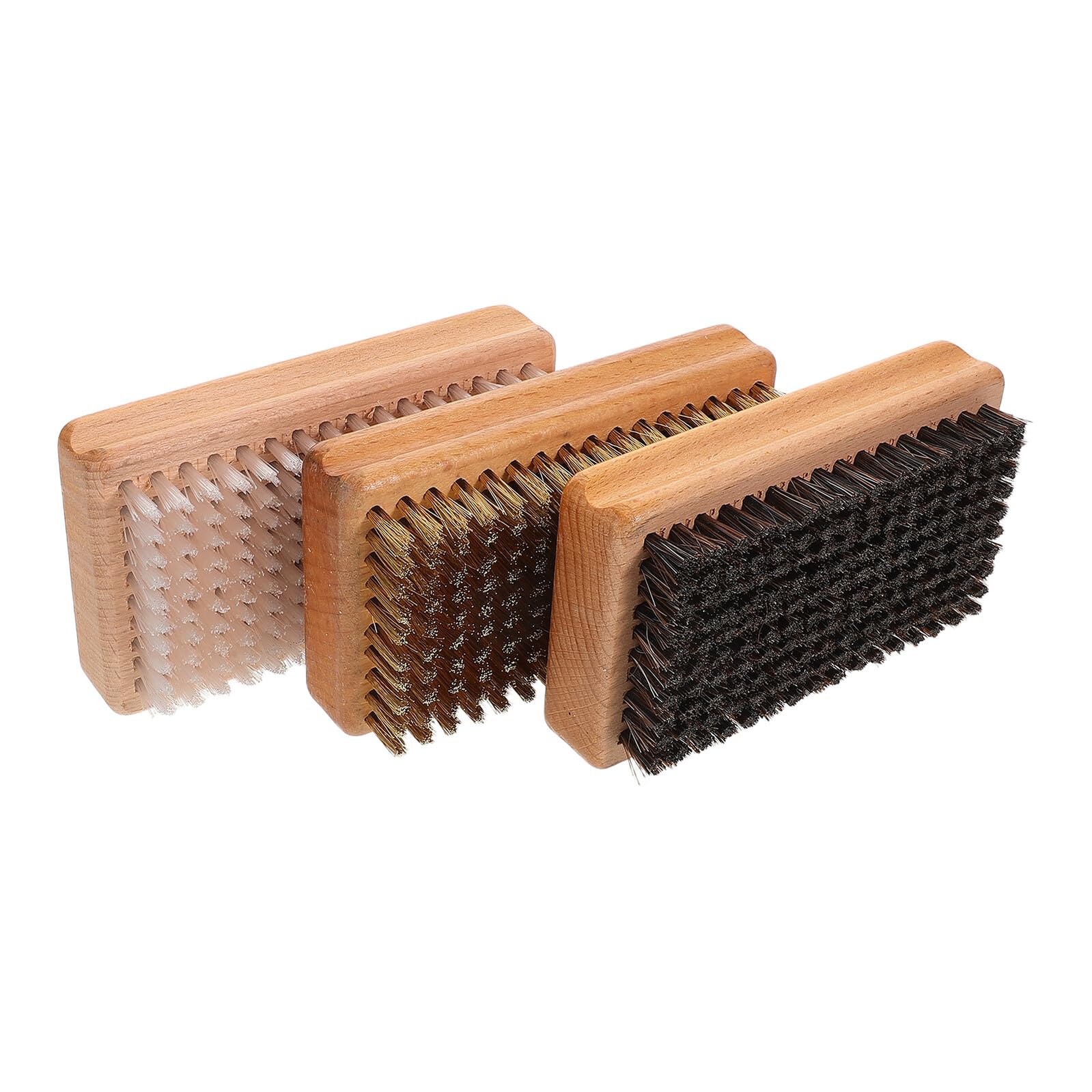 GANAZONO Ensemble 3 Pièces Brosses à Farter pour Ski et Snowboard Poils Cuivre Nylon CRIN de Cheval Outil Polissage et Nettoyage Haute Performance Accessoire Entretien Planches de Ski