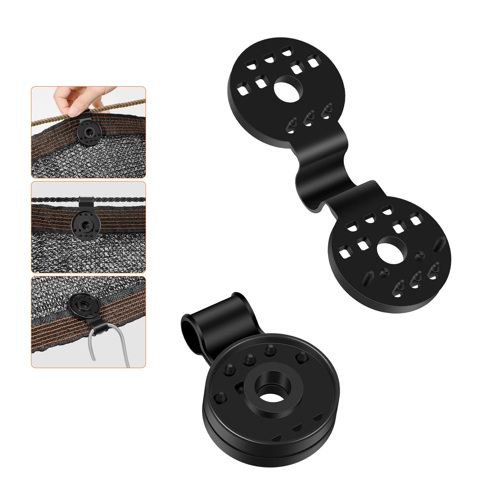 BaocuzShade Cloth Heavy Duty Lock Grip, Black Round-Shape Plastic Shade Cloth Clips for Greenhouse,Outdoor Garden Netting, Anti Bird Netting,Windproof Awning (30PCS)