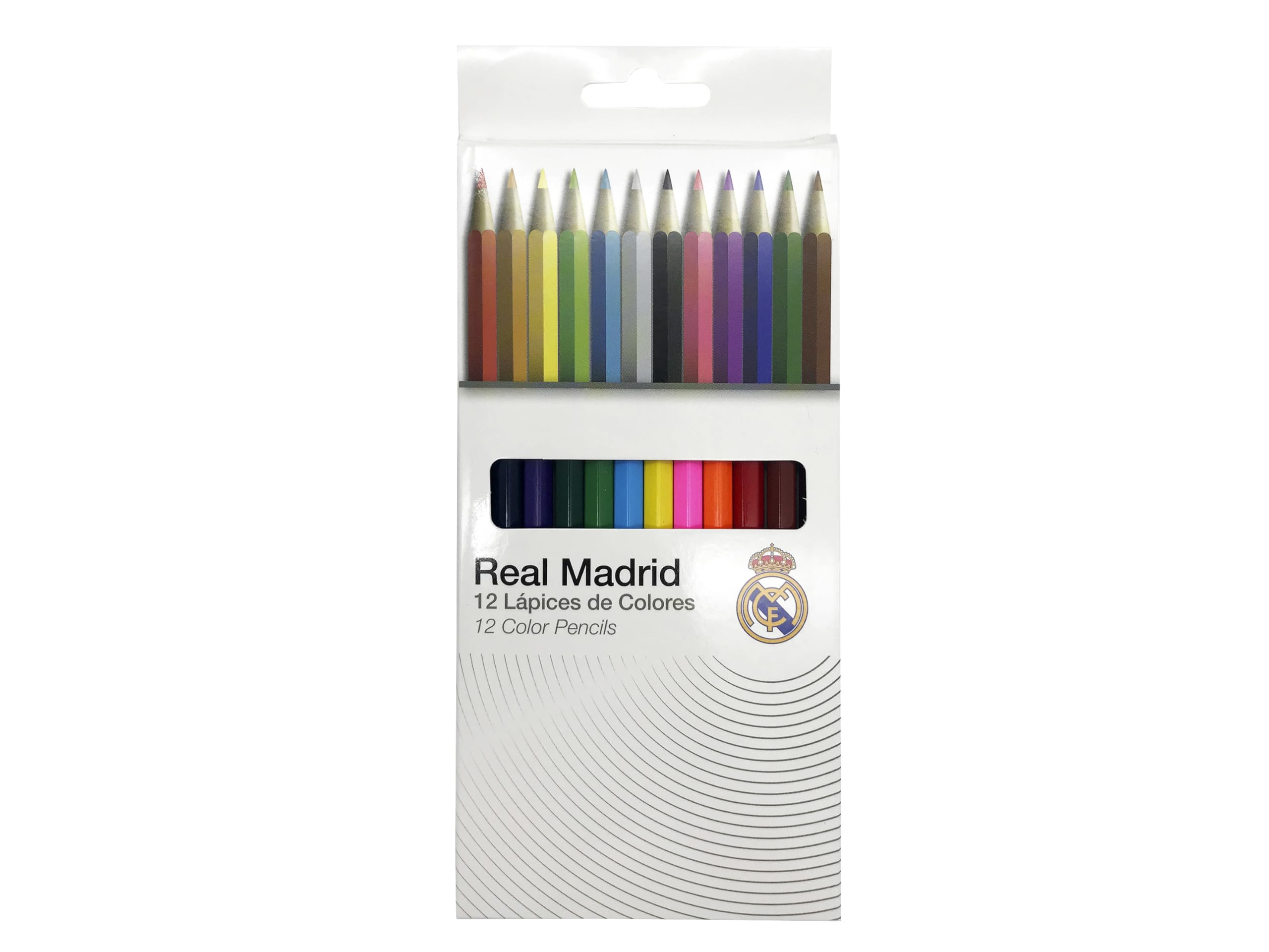 Real Madrid, Lápices de colores, Pinturas, Lapiceros, Manualidades, Actividades Creativas, Multicolor, Producto Oficial