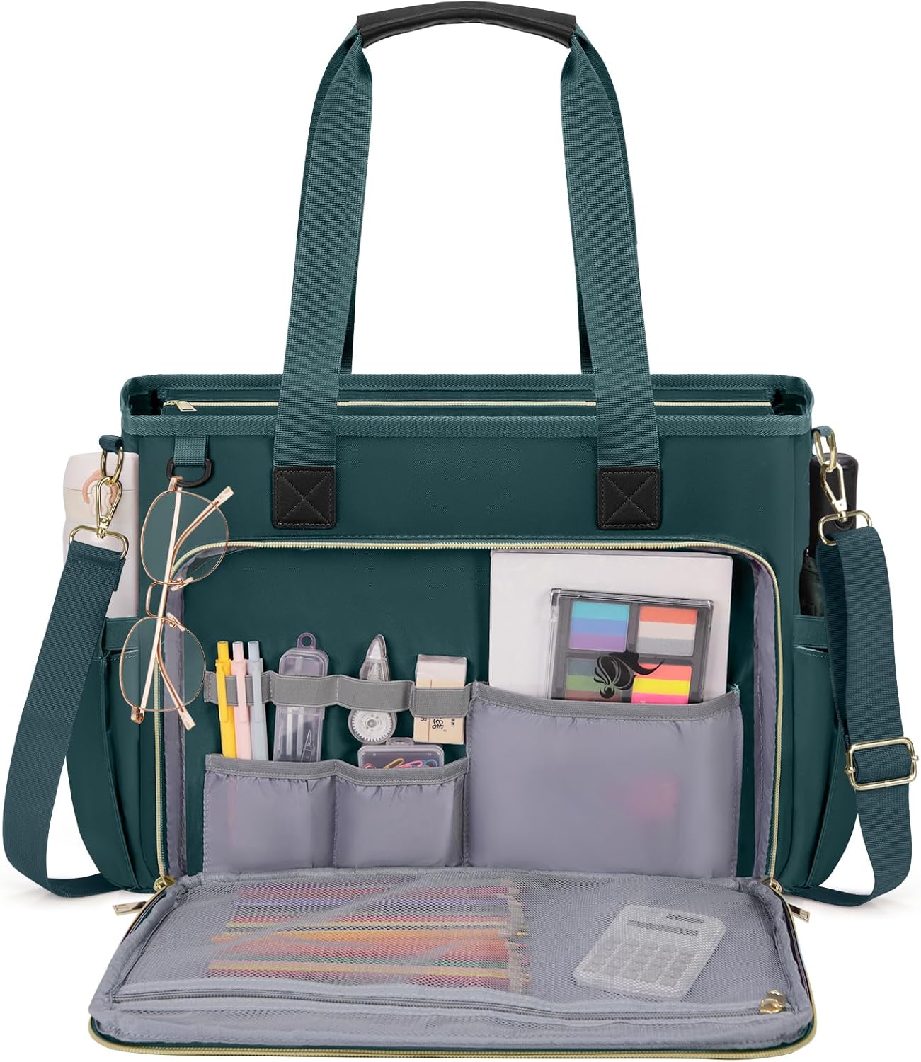 RAINSMORE Teacher Tote Bag 15.6 inch Laptop Bag for Women Work Bags Nurse Bag Lightweight Laptop Tote Computer Briefcase - Image 9