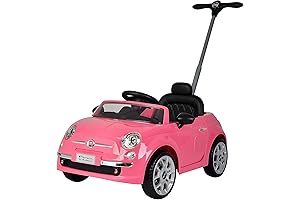 HOUSEMAX Push Ride On Car, 2-in-1 Fiat 500 Baby Toddler Toy Push Vehicle Car Stroller