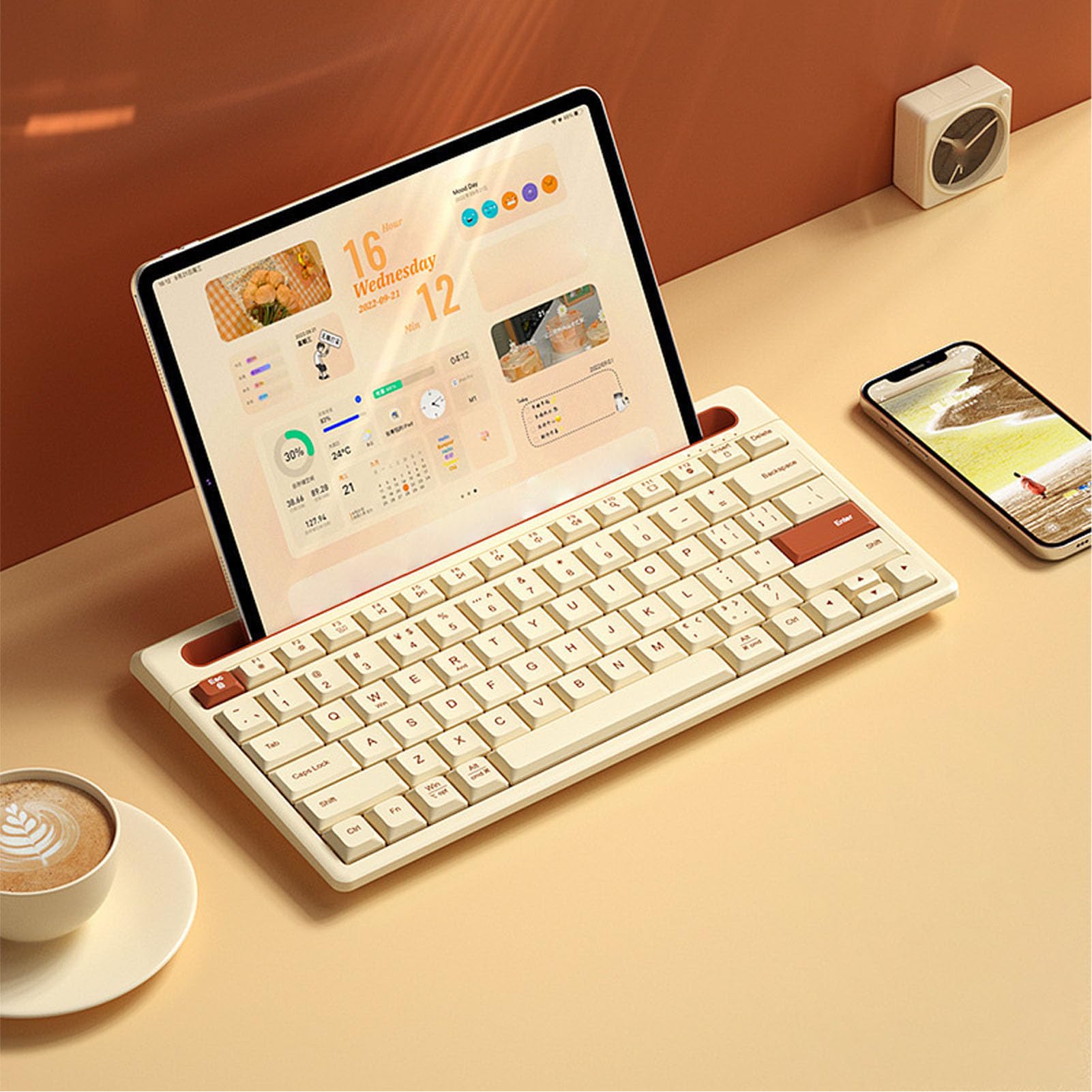 Clavier ordinateur portable et tablette Dpofirs 79 touches Bluetooth sans fil silencieux compact - 8